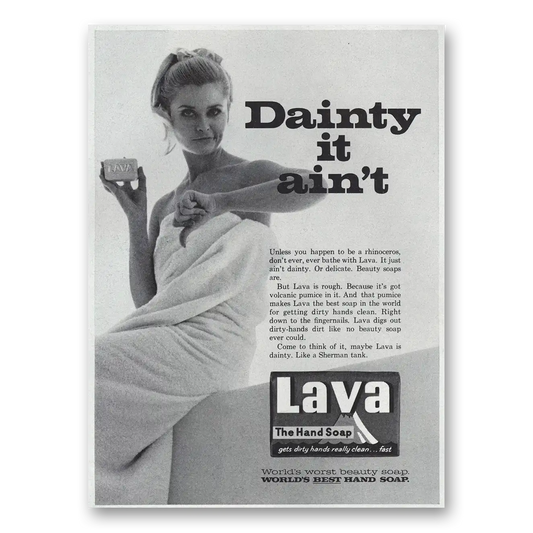 1967 Lava Soap Dainty It Aint Vintage Magazine Print Ad