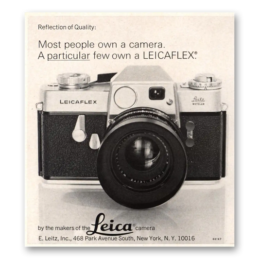 1967 Leica Cameras Leicaflex Most People Own a Camera Vintage Magazine Print Ad