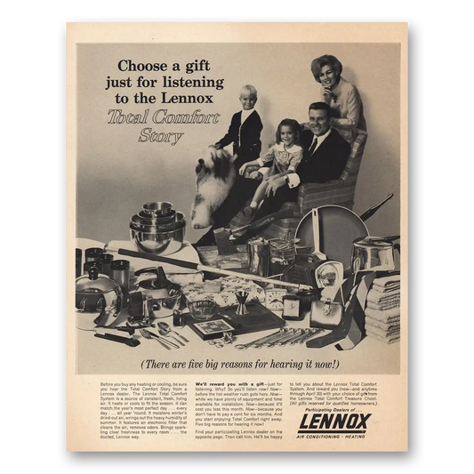 1967 Lennox Air Conditioning Total Comfort Story Vintage Magazine Print Ad