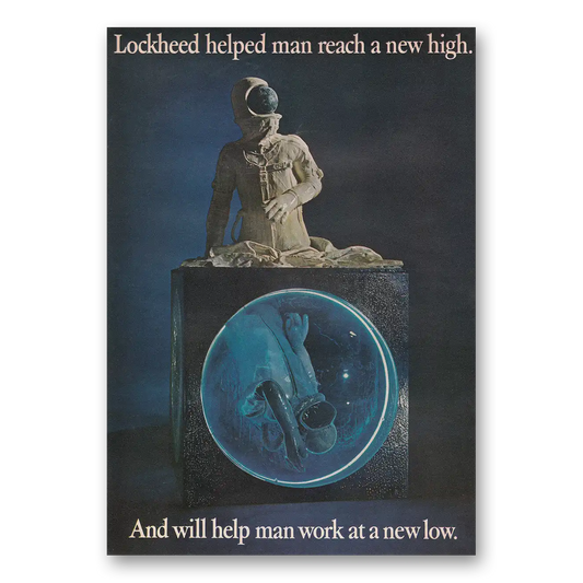 1967 Lockheed Helped Man Reach a New High Vintage Magazine Print Ad