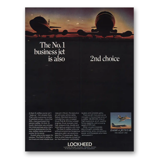 1967 Lockheed No 1 Business Jet Vintage Magazine Print Ad