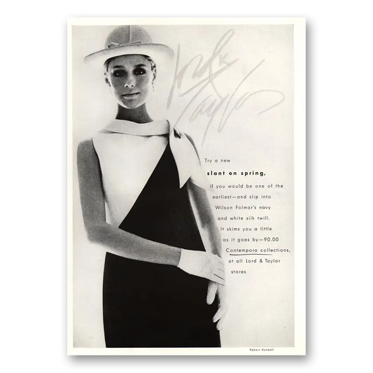 1967 Lord & Taylor Slant On Spring Vintage Magazine Print Ad