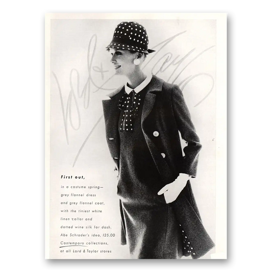 1967 Lord & Taylor First Out Abe Schrader Vintage Magazine Print Ad