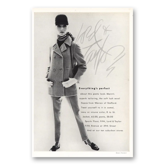 1967 Lord & Taylor Everythings Perfect Merin Vintage Magazine Print Ad