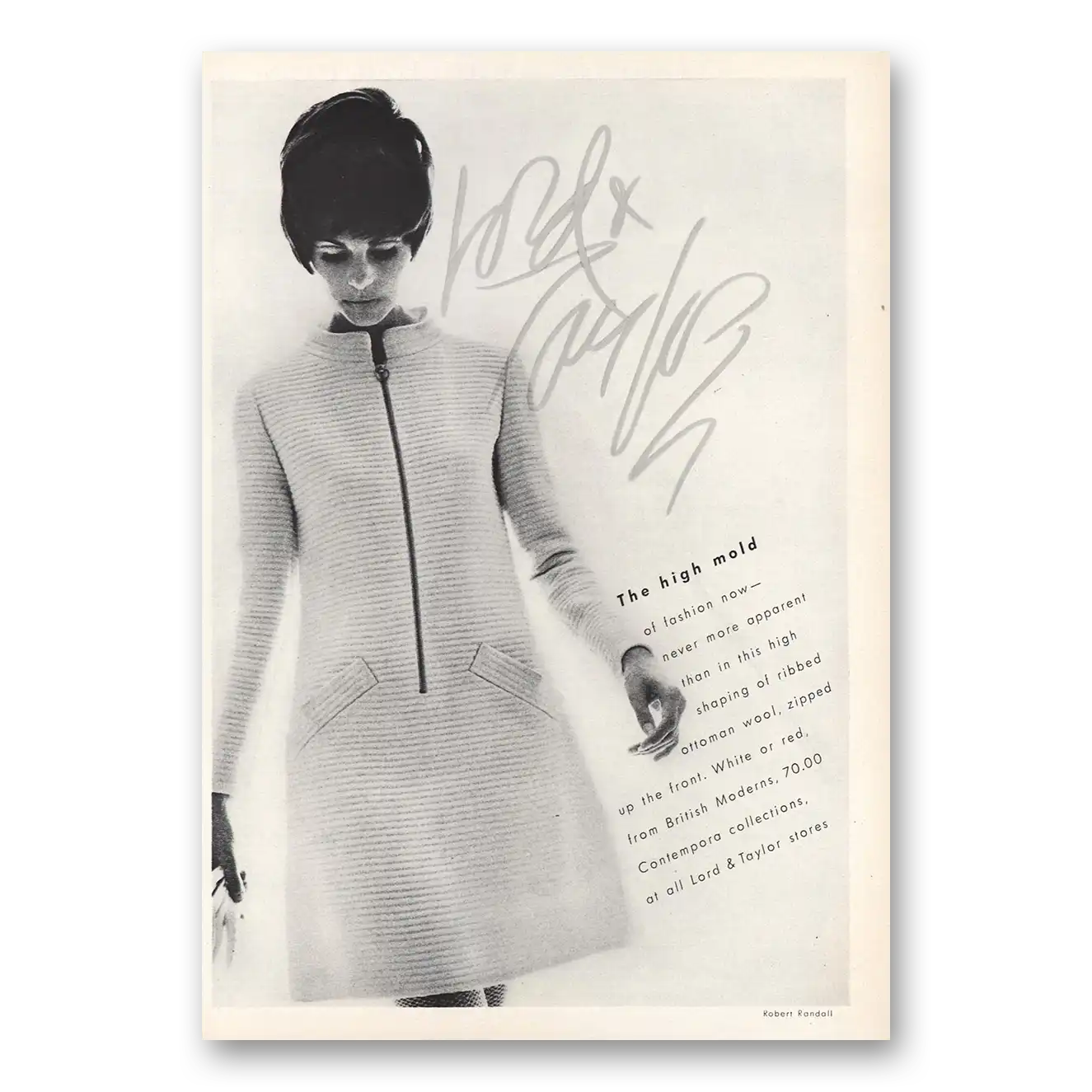 1967 Lord & Taylor The High Mold British Moderns Vintage Magazine Print Ad