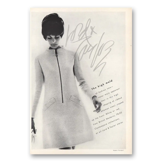 1967 Lord & Taylor The High Mold British Moderns Vintage Magazine Print Ad