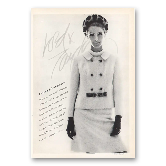 1967 Lord & Taylor Fur and Hardware Vintage Magazine Print Ad