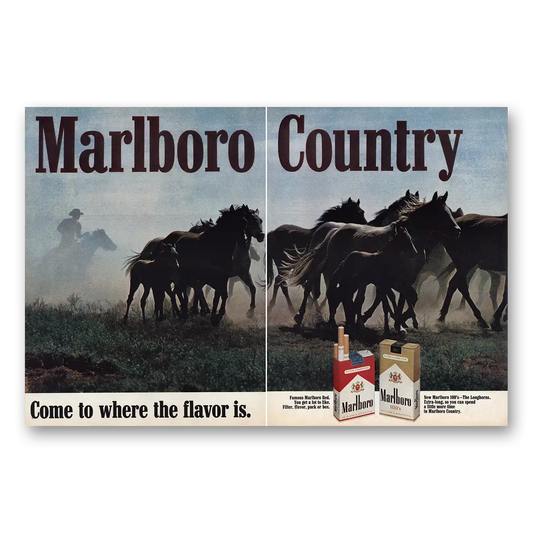 1967 Marlboro Cigarettes Come To Where Flavor Is Vintage Magazine Print Ad