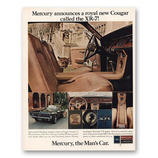 1967 Mercury Cougar Royal New Cougar Vintage Magazine Print Ad