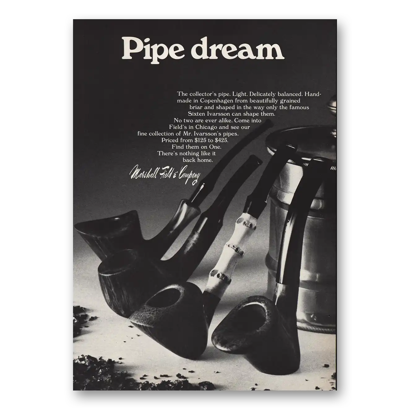 1967 Marshall Field Pipe Dream Vintage Magazine Print Ad