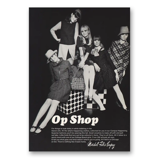 1967 Marshall Field Op Shop Vintage Magazine Print Ad