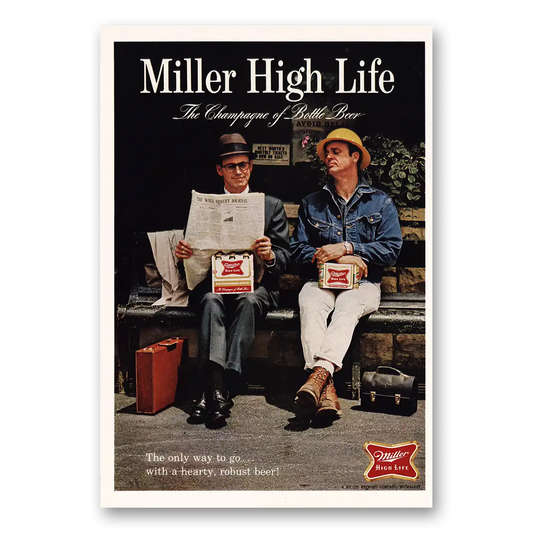 1967 Miller Beer Only Way to Go Vintage Magazine Print Ad