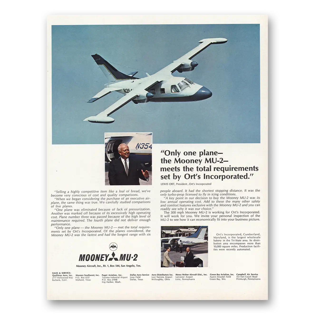 1967 Mooney Aircraft Total Requirements Vintage Magazine Print Ad