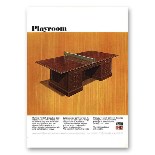 1967 Myrtle Desk Playroom Vintage Magazine Print Ad