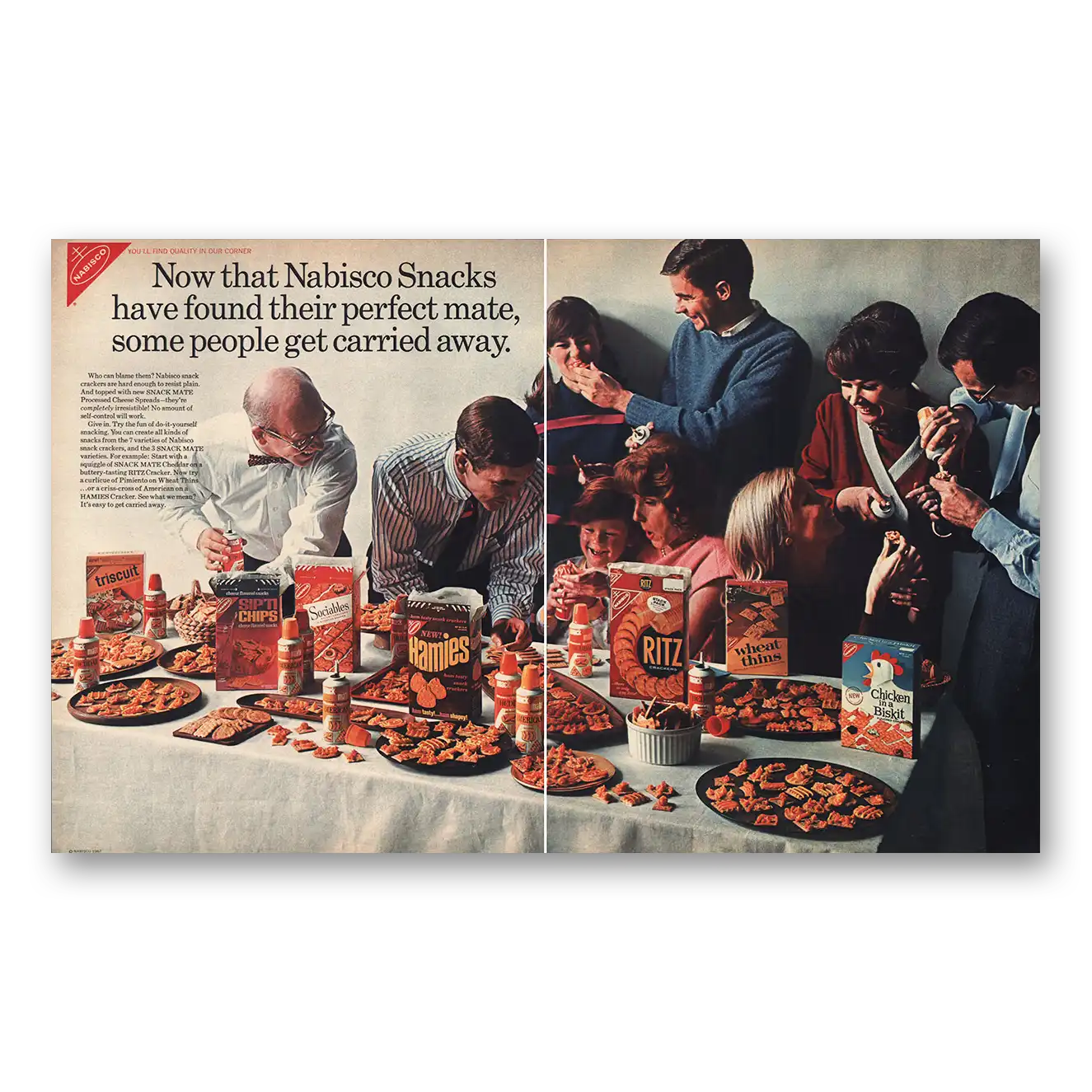 1967 Nabisco Some People Get Carried Away Vintage Magazine Print Ad