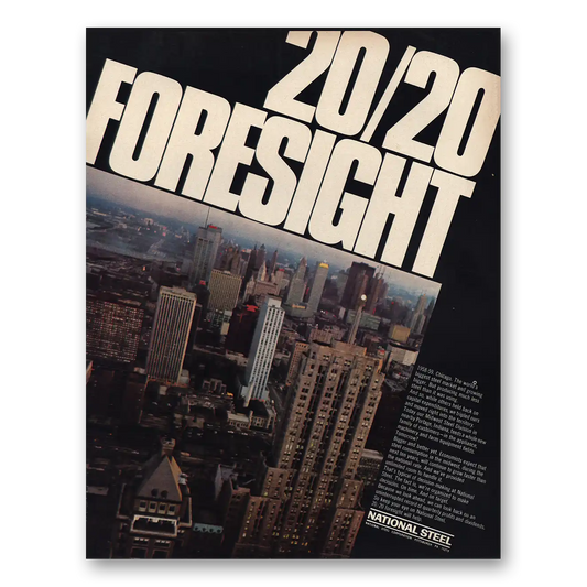 1967 National Steel 2020 Foresight Vintage Magazine Print Ad