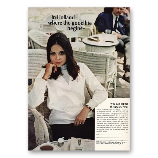 1967 Netherlands Holland Where Good Life Begins Vintage Magazine Print Ad