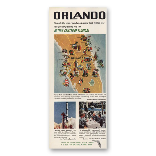 1967 Orlando Florida Sample Year Round Good Living Disney Vintage Magazine Print Ad