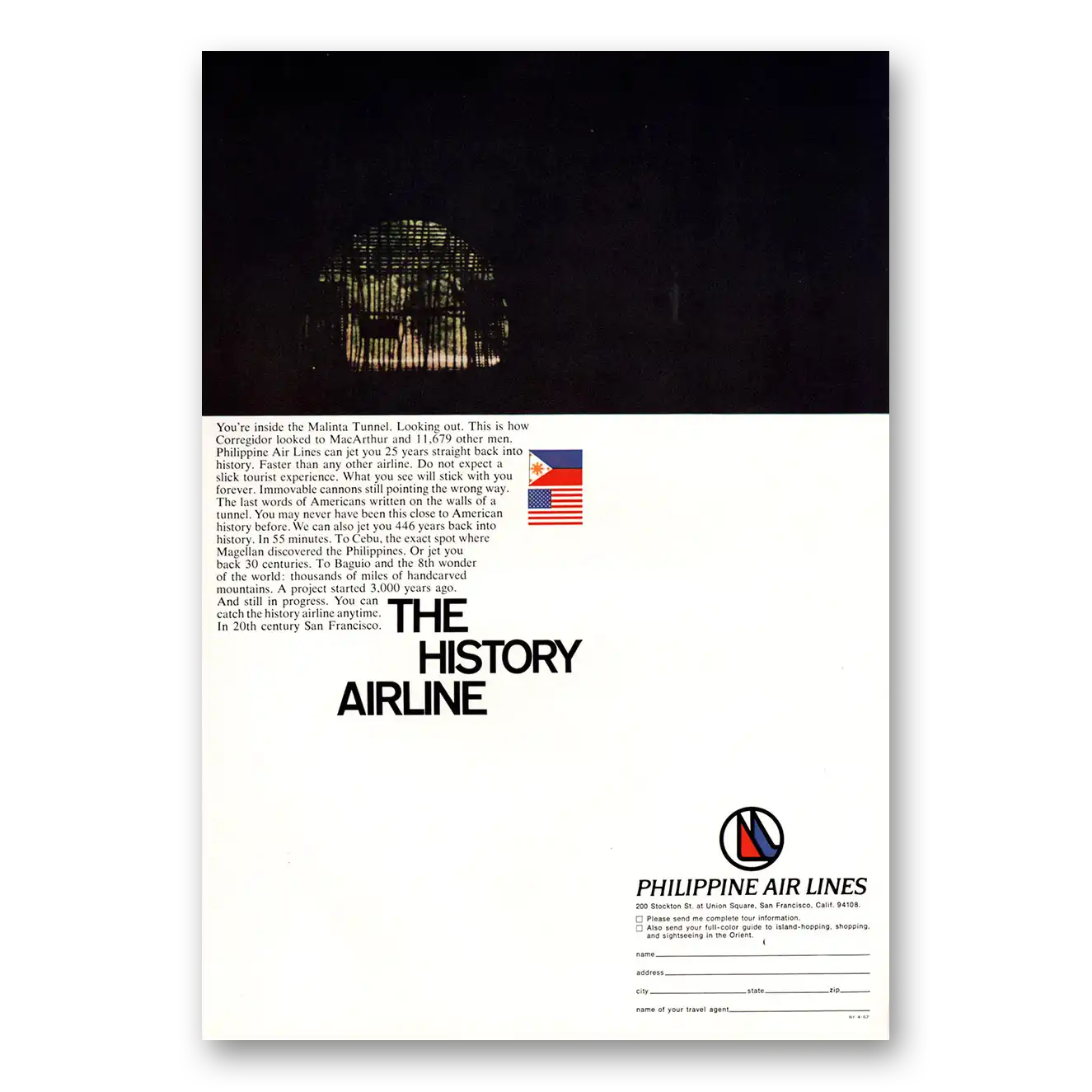 1967 Philippine Airlines History Airline Vintage Magazine Print Ad