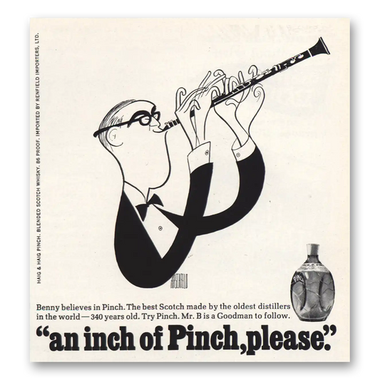 1967 Pinch Scotch Benny Believes In Pinch Vintage Magazine Print Ad