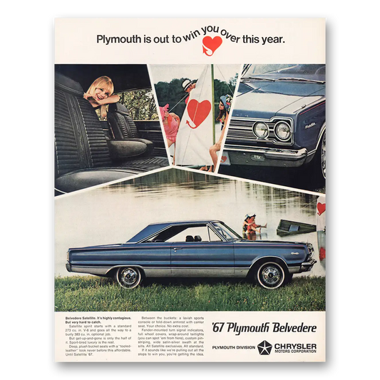 1967 Plymouth Belvedere Out to Win You Over This Year Vintage Magazine Print Ad