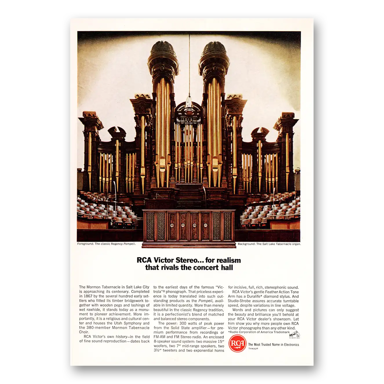 1967 RCA Victor Stereo Rivals the Concert Hall Vintage Magazine Print Ad