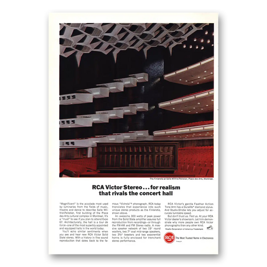 1967 RCA Victor Realism Rivals Concert Hall Vintage Magazine Print Ad