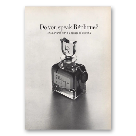 1967 Replique Perfume Do You Speak Replique Vintage Magazine Print Ad