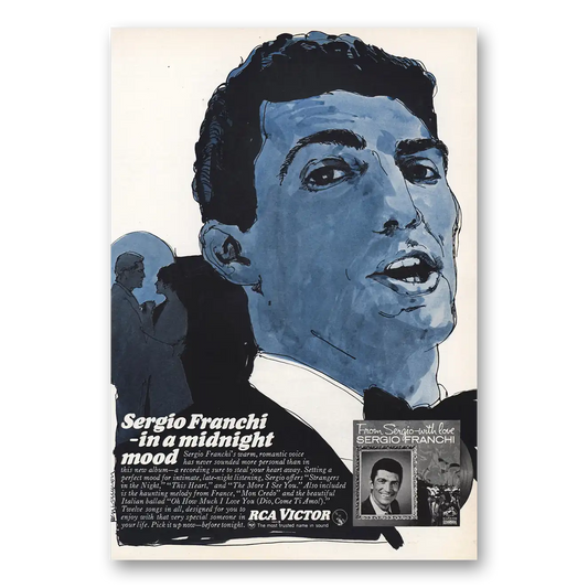 1967 RCA Victor Sergio Franchi Midnight Mood Vintage Magazine Print Ad