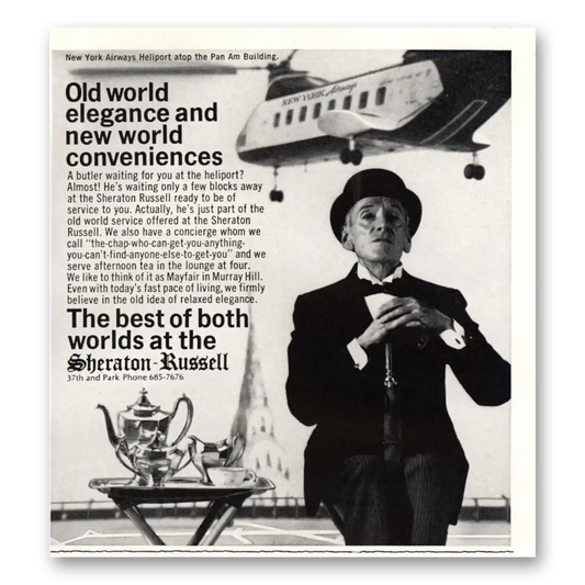 1967 Sheraton Russell Hotel Old World Elegance Vintage Magazine Print Ad