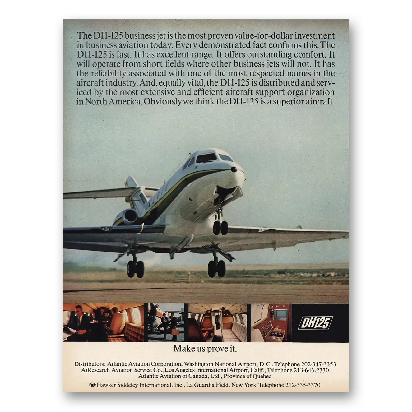 1967 Hawker Siddeley Make Us Prove It Vintage Magazine Print Ad