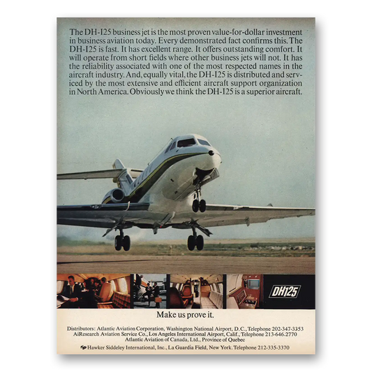 1967 Hawker Siddeley Make Us Prove It Vintage Magazine Print Ad