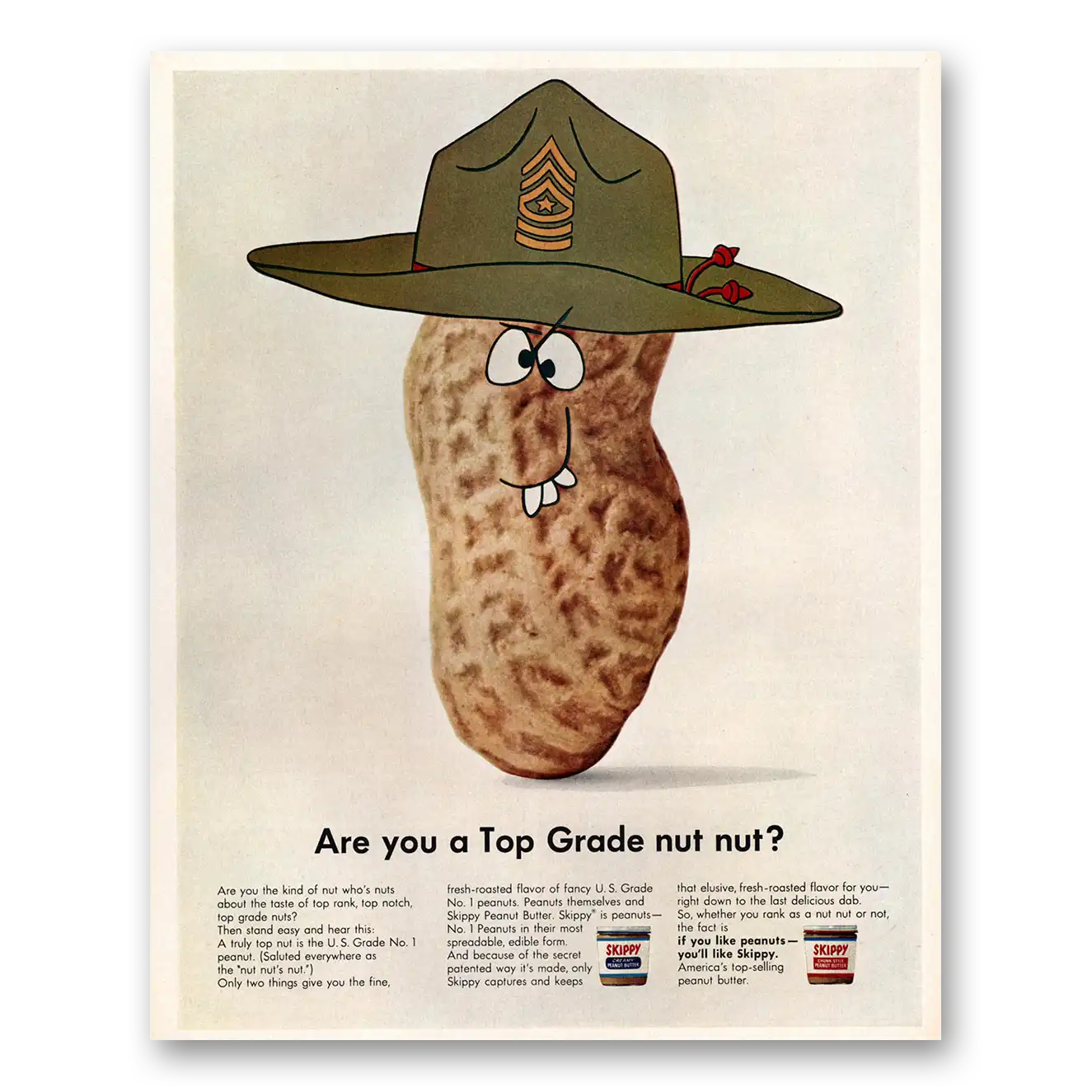 1967 Skippy Peanut Butter Top Grade Nut Vintage Magazine Print Ad