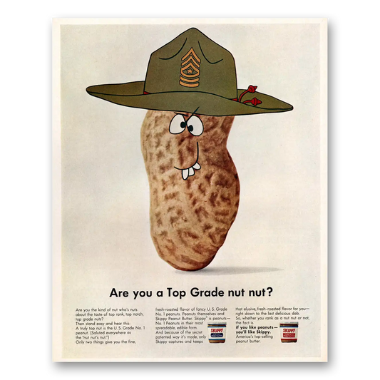 1967 Skippy Peanut Butter Top Grade Nut Vintage Magazine Print Ad