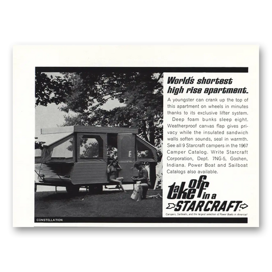 1967 Starcraft Campers Camper High Rise Apartment Vintage Magazine Print Ad