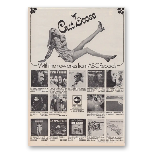 1968 ABC American Broadcasting Cut Loose with the New Ones Vintage Magazine Print Ad