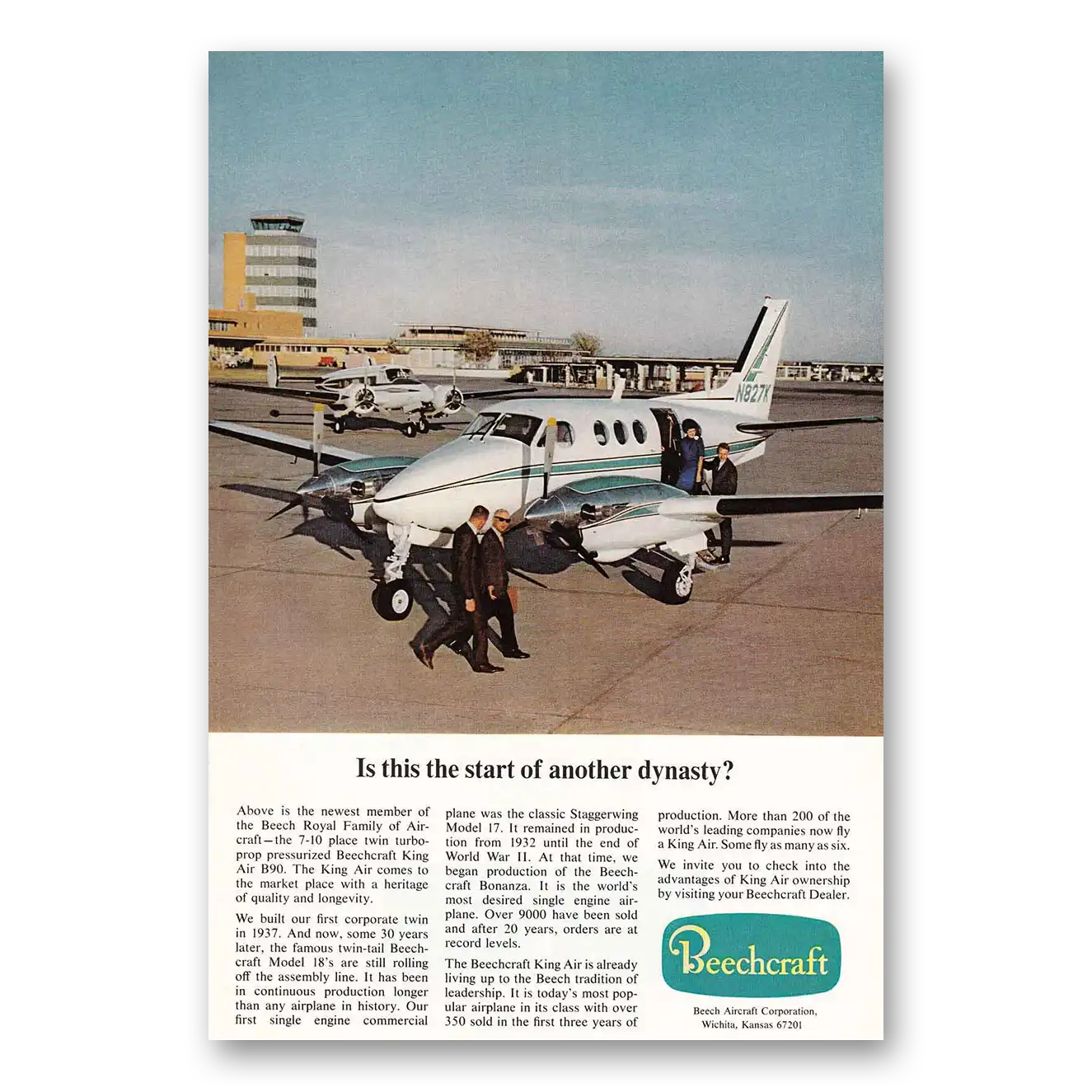 1968 Beechcraft King Air B90 Start of Another Dynasty Vintage Magazine Print Ad