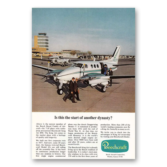 1968 Beechcraft King Air B90 Start of Another Dynasty Vintage Magazine Print Ad