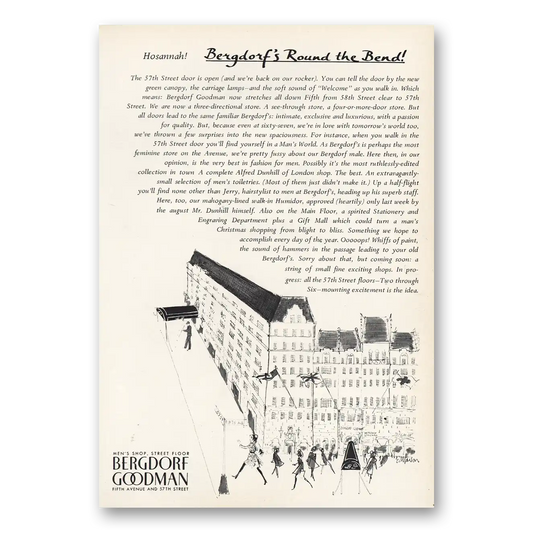 1968 Bergdorf Goodman Hosannah Round the Bend Vintage Magazine Print Ad