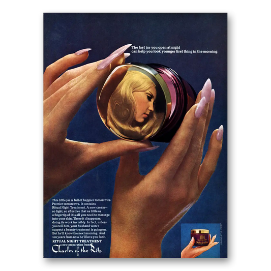 1968 Ritual Night Treatment Last Jar You Open at Night Vintage Magazine Print Ad