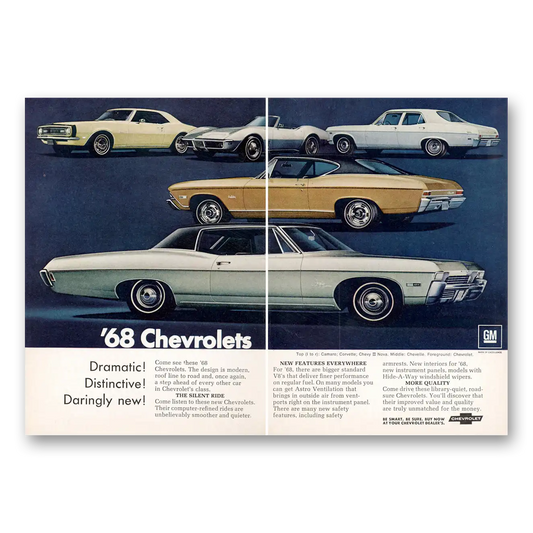 1967 Chevrolet Corvette Dramatic Distinctive Darlingly New Vintage Magazine Print Ad