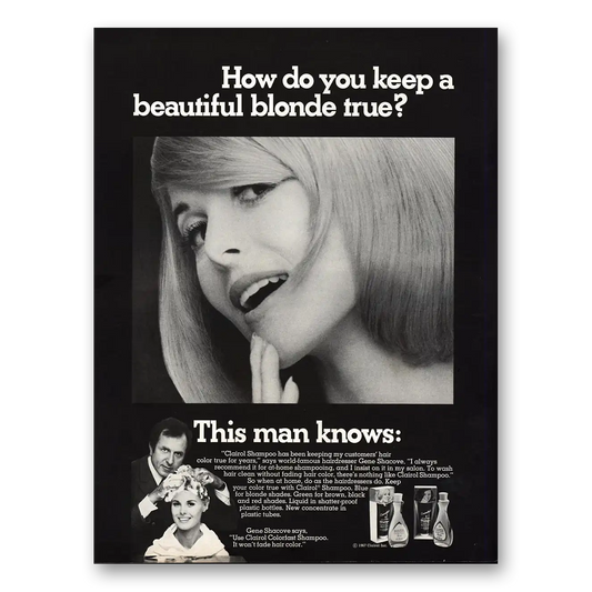 1968 Clairol Shampoo Keep a Beautiful Blonde True Vintage Magazine Print Ad