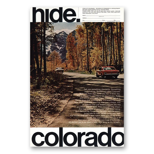 1968 Colorado Hide Ford Mustang Vintage Magazine Print Ad