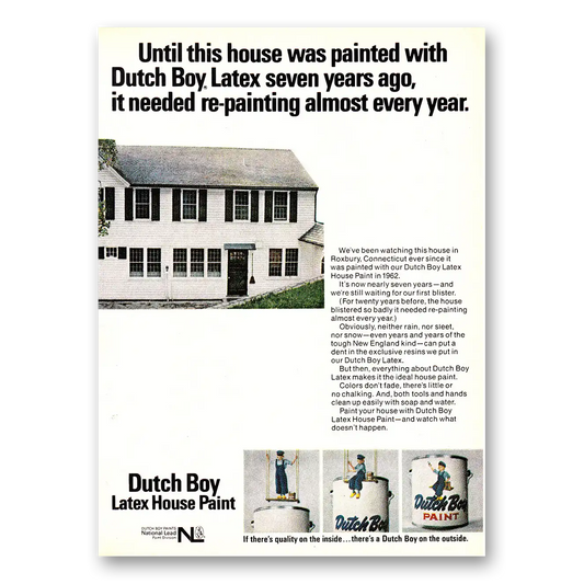 1968 Dutch Boy Paint Until this House Was Painted Vintage Magazine Print Ad