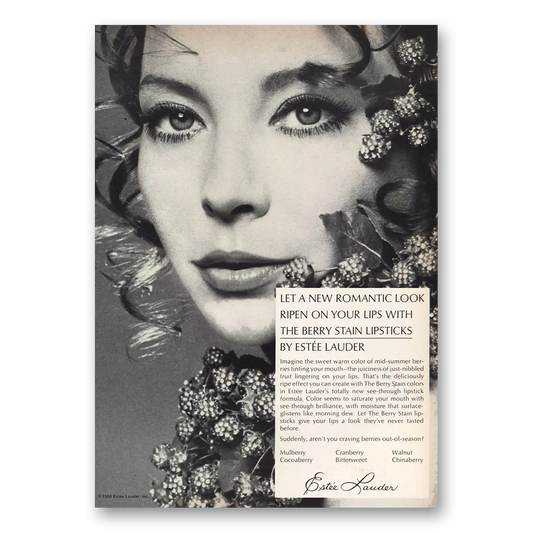 1968 Estee Lauder New Romantic Look Vintage Magazine Print Ad