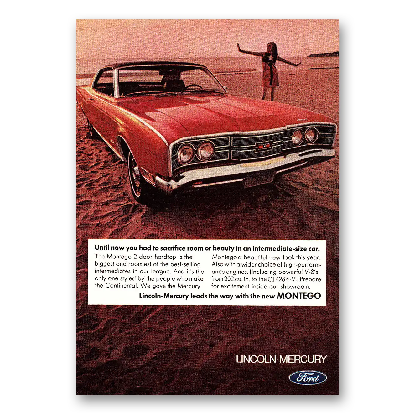 1968 Mercury Montego Until Now You Had to Sacrifice Room or Beauty Vintage Magazine Print Ad