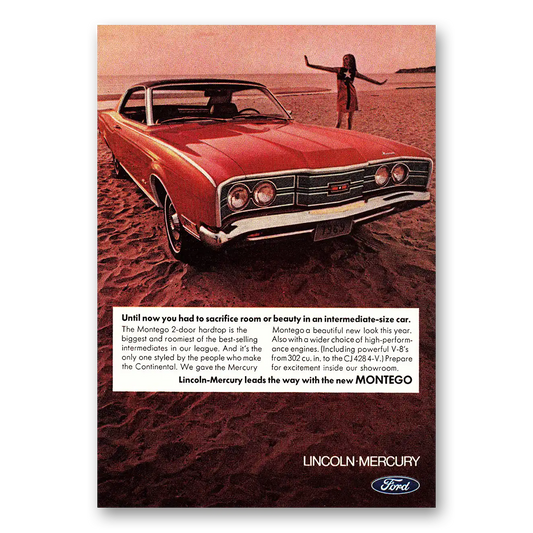 1968 Mercury Montego Until Now You Had to Sacrifice Room or Beauty Vintage Magazine Print Ad