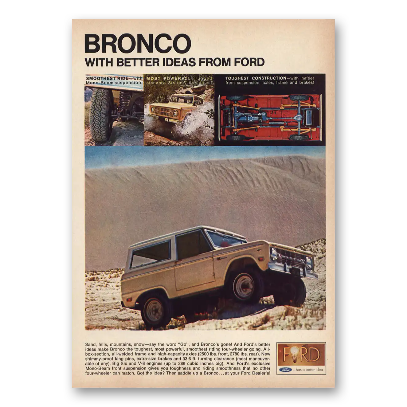 1968 Ford Bronco Better Ideas From Ford Vintage Magazine Print Ad