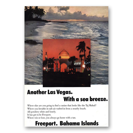 1968 Bahamas Another Las Vegas Vintage Magazine Print Ad