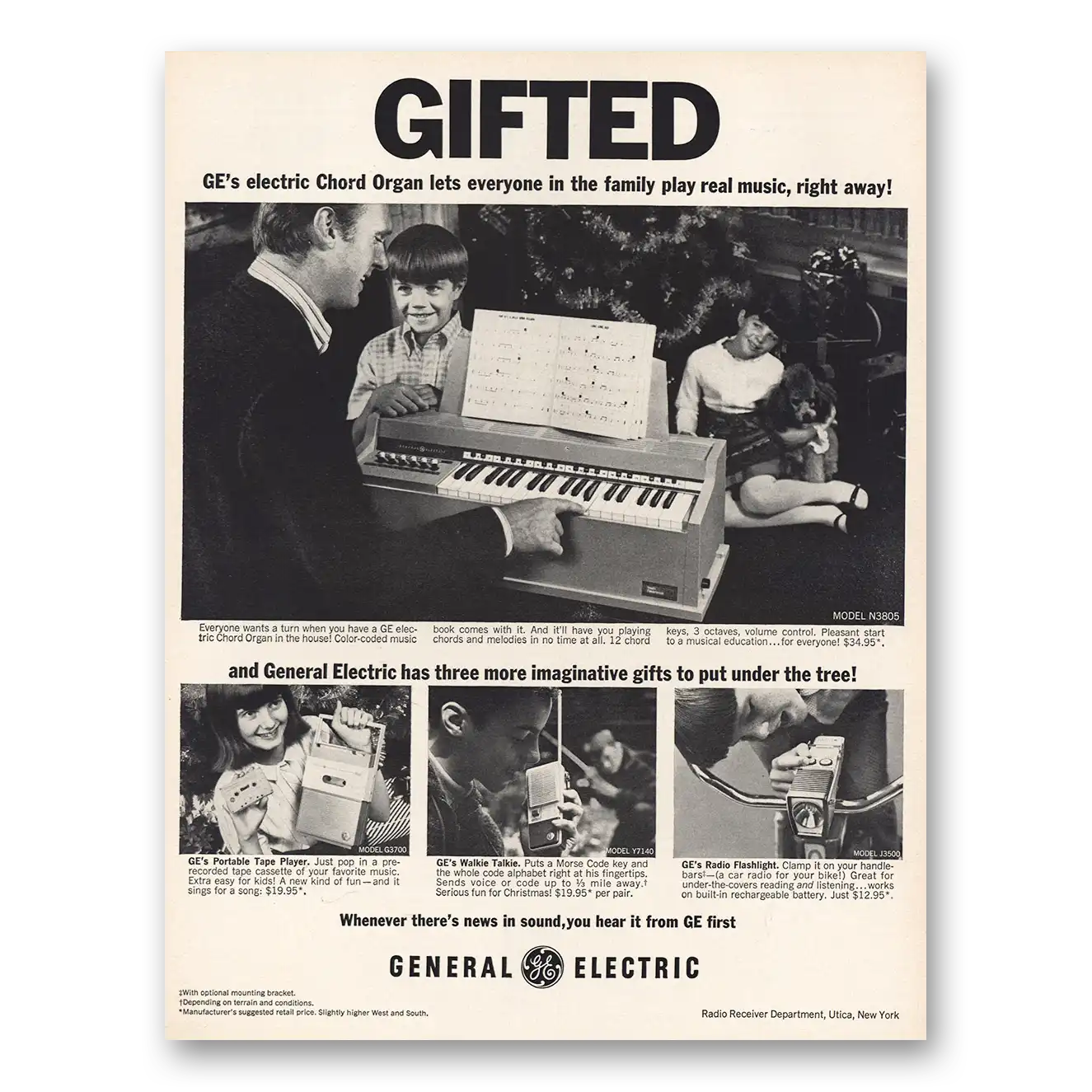 1968 General Electric Chord Organ Lets Everyone In Family Play Vintage Magazine Print Ad